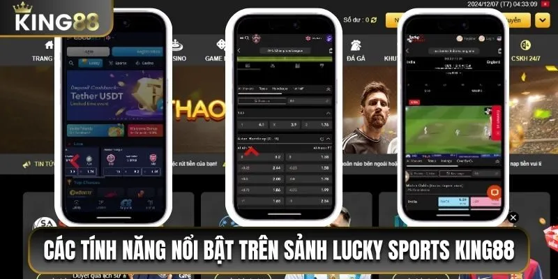 Lucky Sports King88 - Sảnh Thể Thao Hấp Dẫn Và Sôi Động 2 Các tính năng nổi bật trên sảnh Lucky Sports King88